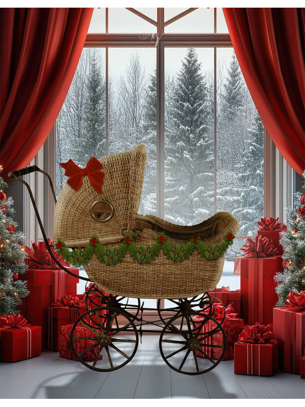 Festive Christmas Holiday Pet Customized Photo Paintings