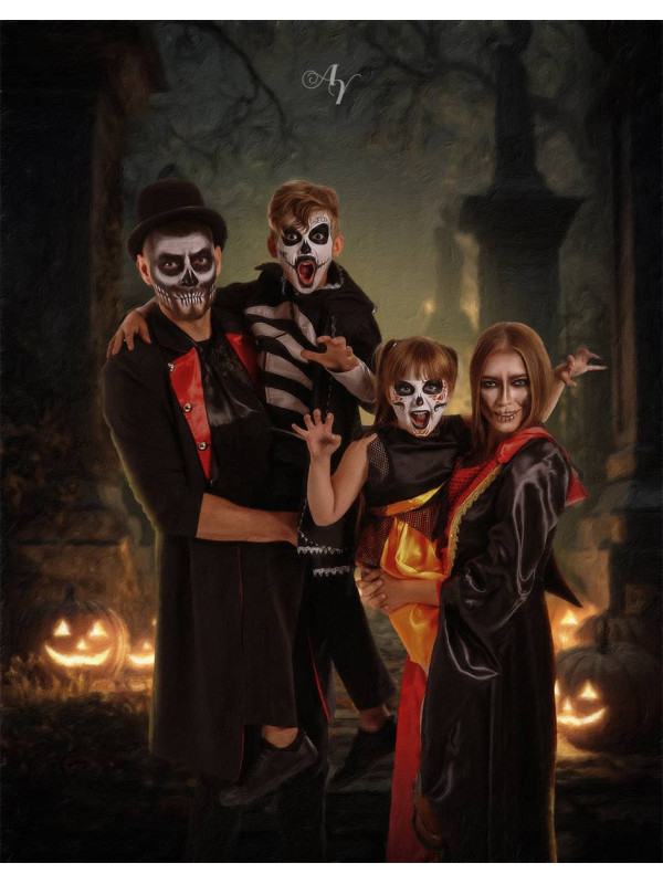 Spooky Halloween Child Customized Photo Paintings