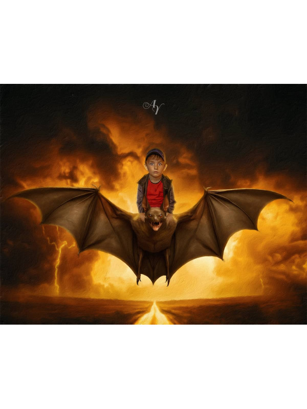 Halloween Bat Flight Customized Photo Paintings