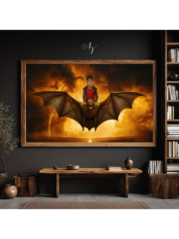 Halloween Bat Flight Customized Photo Paintings