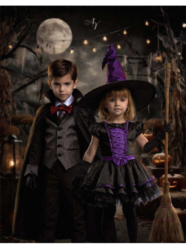 Spooky Halloween Child Customized Photo Paintings