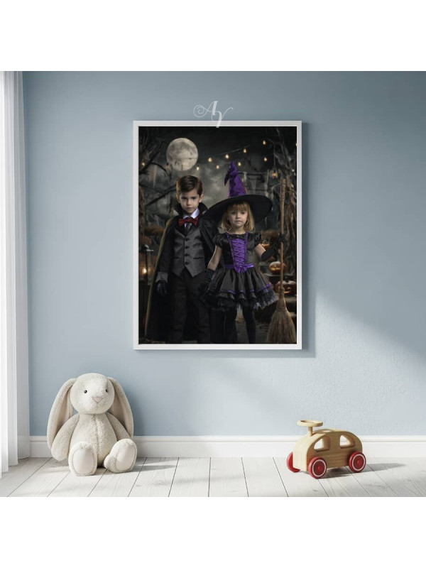 Spooky Halloween Child Customized Photo Paintings