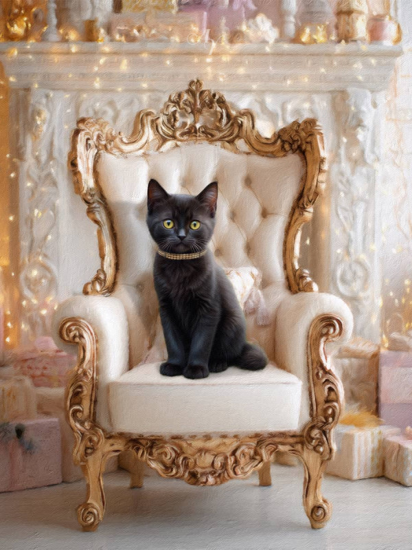 Aristocrat Victorian Holiday Pet Customized Photo Paintings