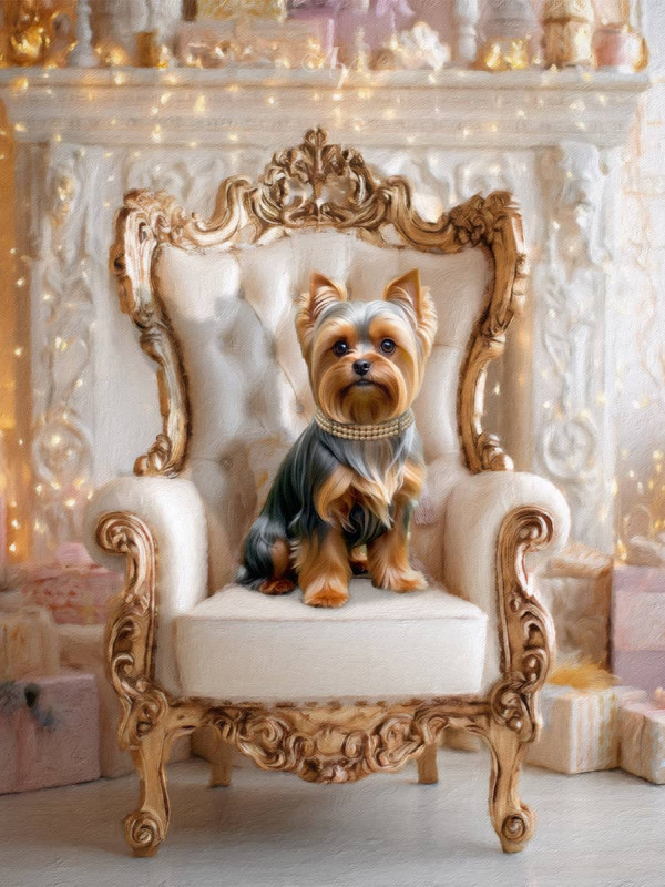Aristocrat Victorian Holiday Pet Customized Photo Paintings