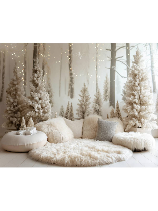 White on White Holiday Pet Customized Photo Paintings