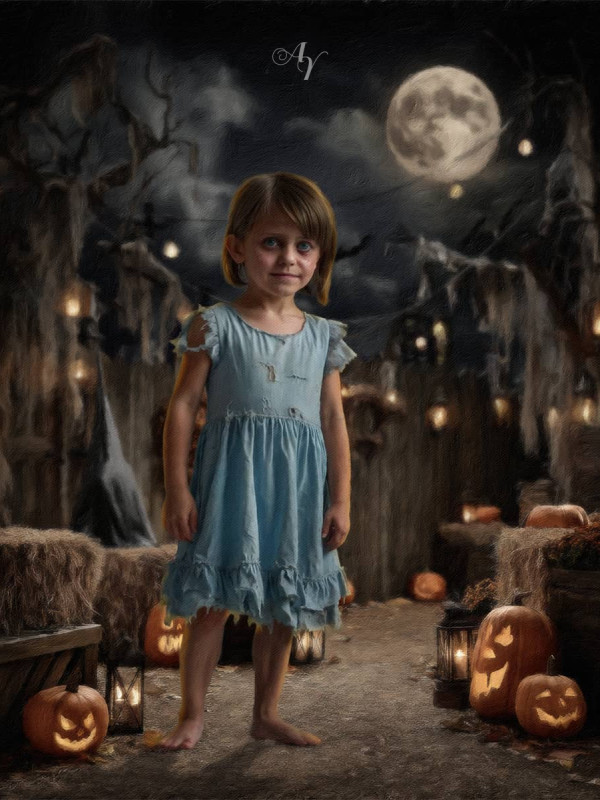 Zombie Walk Child Customized Photo Paintings