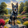 Shepherd Mix Breed Dog Portrait Paintings