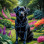 Black Mix Breed Dog Portrait Paintings