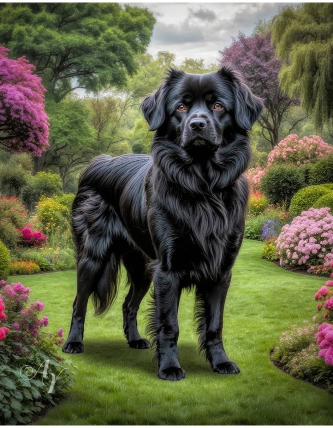 Black Mix Breed Dog Portrait Paintings Black Mix Breed Dog Portrait Paintings
