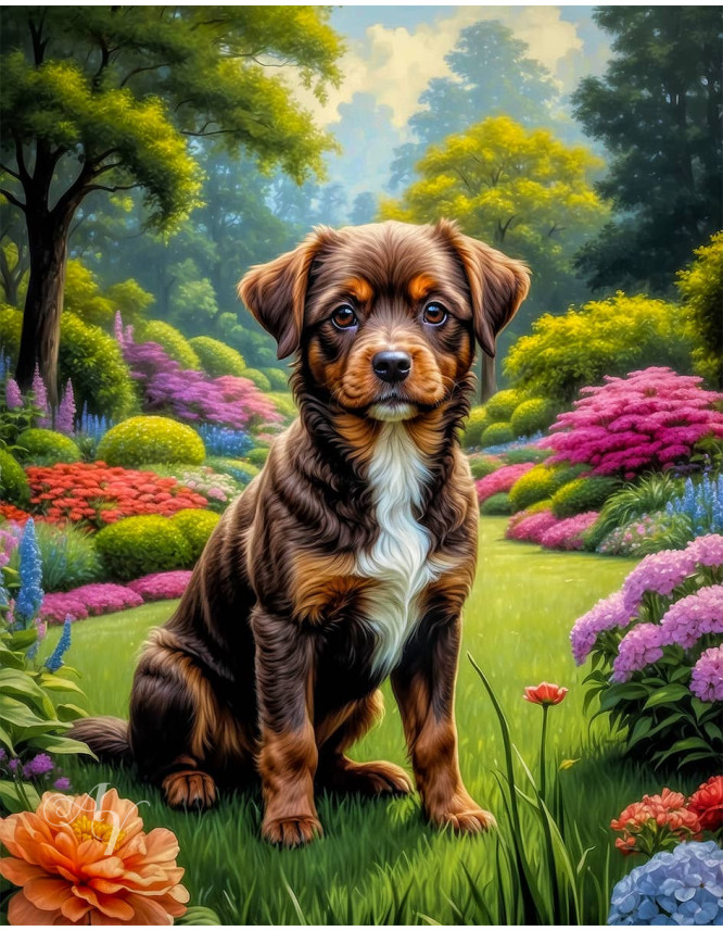 Brown Rust Mix Breed Dog Portrait Paintings Brown Rust Mix Breed Dog Portrait Paintings