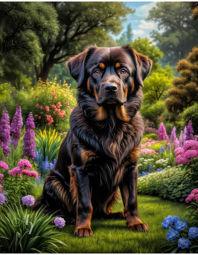 Brown Rust Mix Breed Dog Portrait Paintings Brown Rust Mix Breed Dog Portrait Paintings