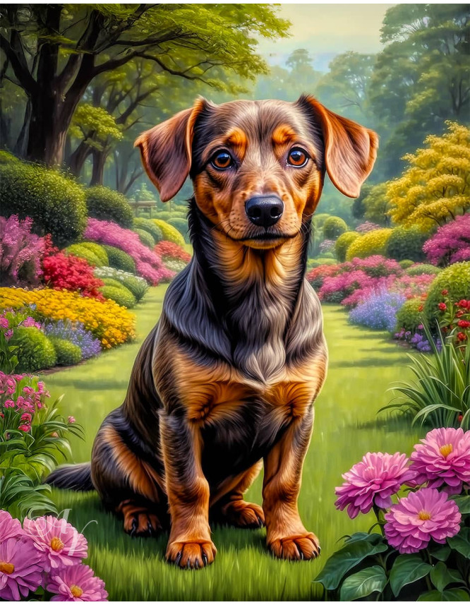 Brown Rust Mix Breed Dog Portrait Paintings Brown Rust Mix Breed Dog Portrait Paintings