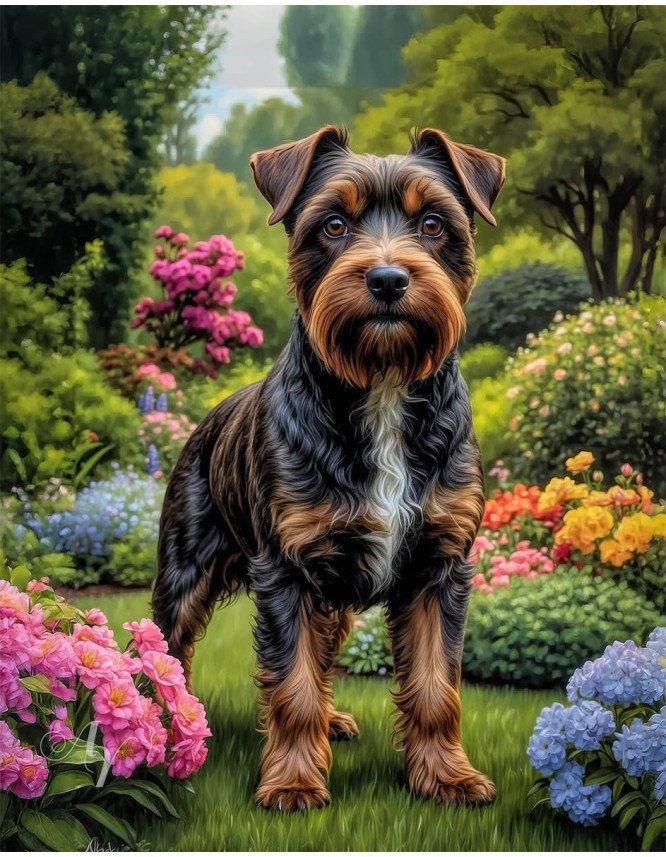 Brown Rust Mix Breed Dog Portrait Paintings Brown Rust Mix Breed Dog Portrait Paintings