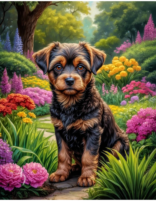 Brown Rust Mix Breed Dog Portrait Paintings Brown Rust Mix Breed Dog Portrait Paintings