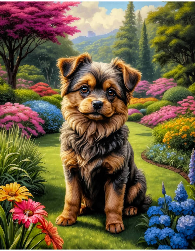 Brown Rust Mix Breed Dog Portrait Paintings Brown Rust Mix Breed Dog Portrait Paintings