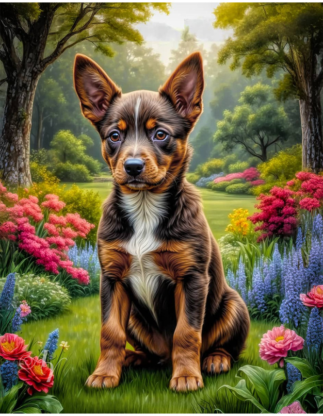 Brown Rust Mix Breed Dog Portrait Paintings Brown Rust Mix Breed Dog Portrait Paintings