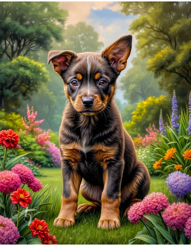 Brown Rust Mix Breed Dog Portrait Paintings Brown Rust Mix Breed Dog Portrait Paintings