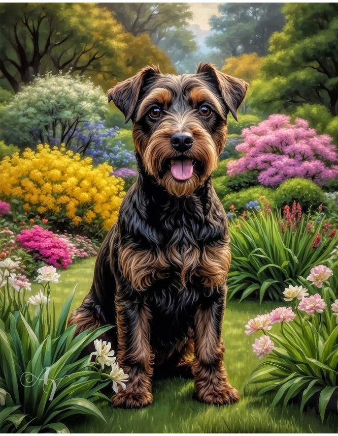 Brown Rust Mix Breed Dog Portrait Paintings Brown Rust Mix Breed Dog Portrait Paintings