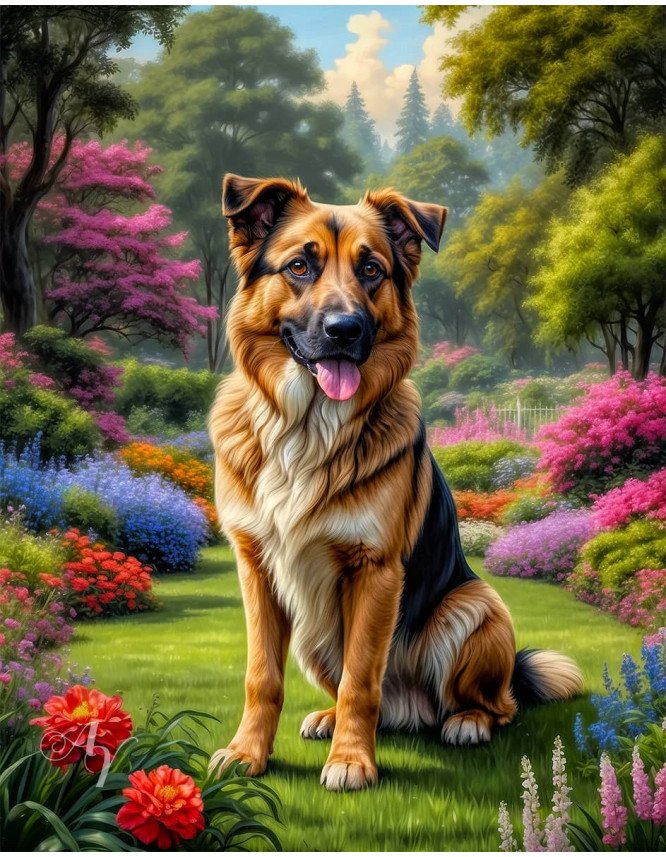 Shepherd Mix Breed Dog Portrait Paintings Shepherd Mix Breed Dog Portrait Paintings