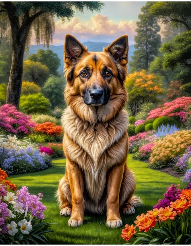 Shepherd Mix Breed Dog Portrait Paintings Shepherd Mix Breed Dog Portrait Paintings