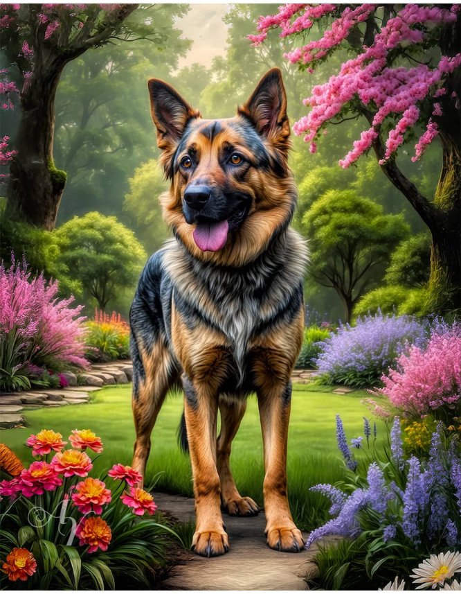 Shepherd Mix Breed Dog Portrait Paintings Shepherd Mix Breed Dog Portrait Paintings