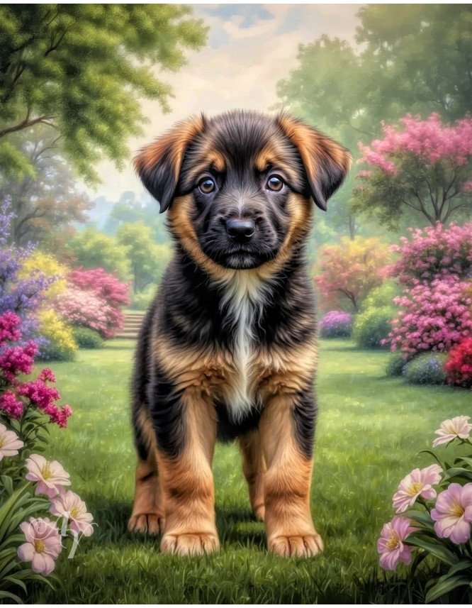 Shepherd Mix Breed Dog Portrait Paintings Shepherd Mix Breed Dog Portrait Paintings