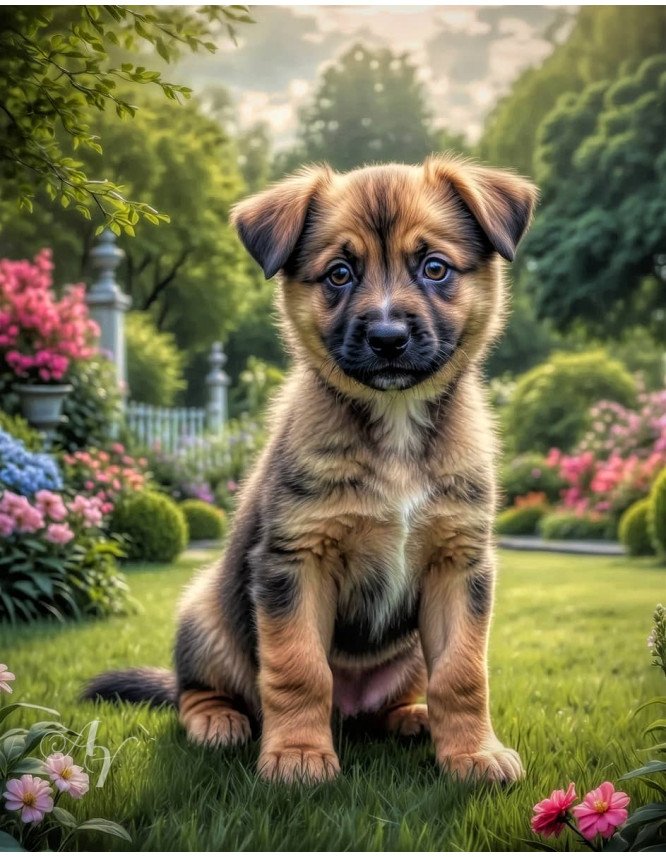 Shepherd Mix Breed Dog Portrait Paintings Shepherd Mix Breed Dog Portrait Paintings