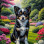Tri Color Mix Breed Dog Portrait Paintings