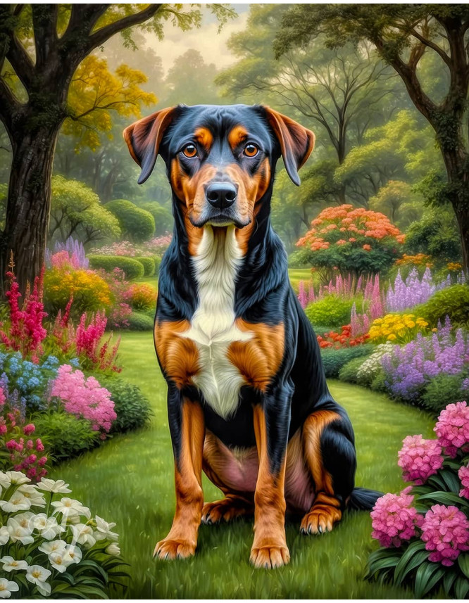 Tri Color Mix Breed Dog Portrait Paintings Tri Color Mix Breed Dog Portrait Paintings