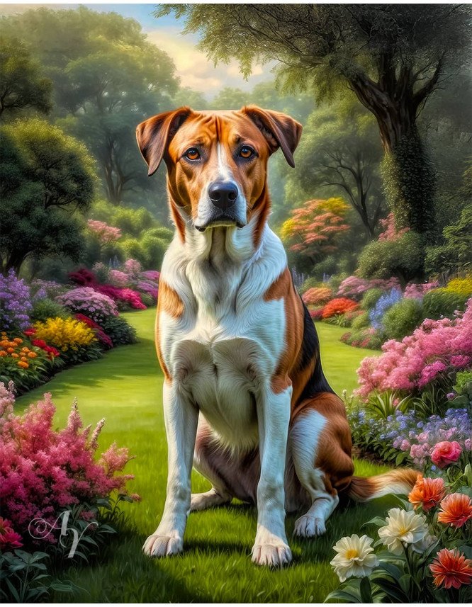 Tri Color Mix Breed Dog Portrait Paintings Tri Color Mix Breed Dog Portrait Paintings