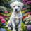White Mix Breed Dog Portrait Paintings