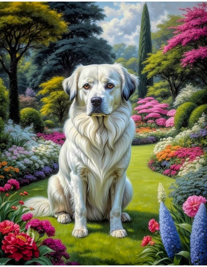 White Mix Breed Dog Portrait Paintings White Mix Breed Dog Portrait Paintings