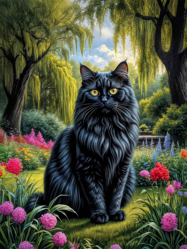 Angora Cat Portrait Paintings