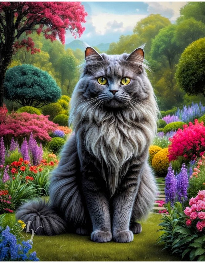 Angora Cat Portrait Paintings Angora Cat Portrait Paintings
