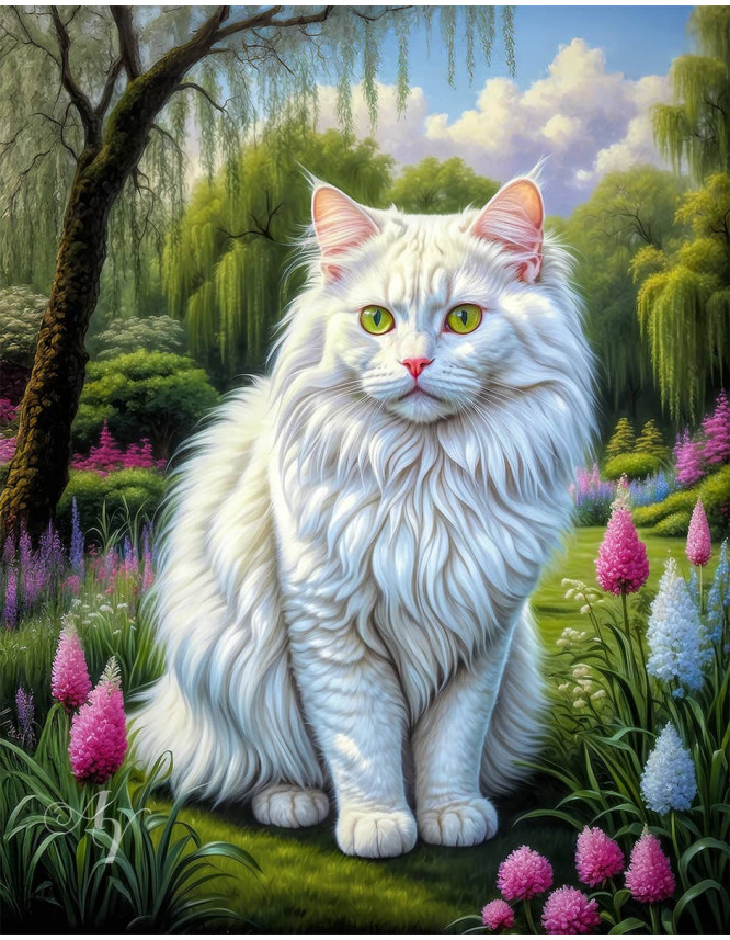 Angora Cat Portrait Paintings Angora Cat Portrait Paintings