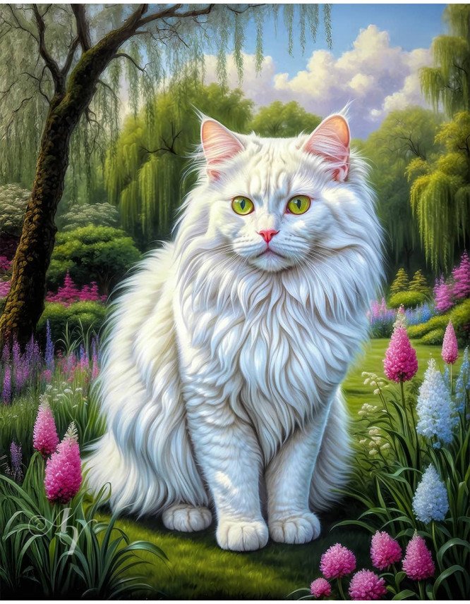 Angora Cat Portrait Paintings Angora Cat Portrait Paintings