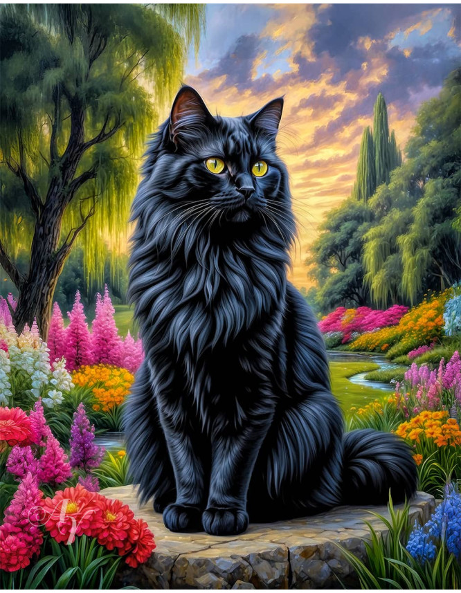 Angora Cat Portrait Paintings Angora Cat Portrait Paintings