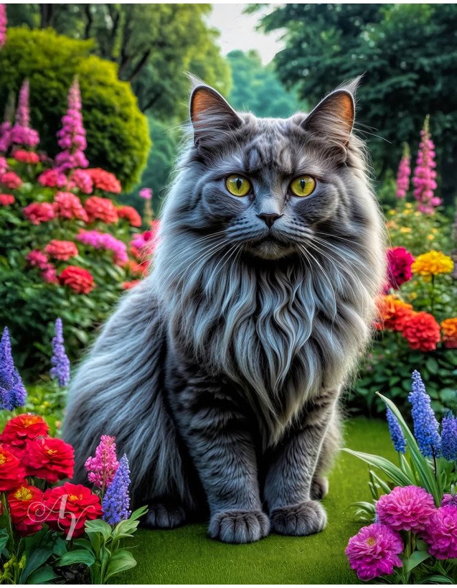Angora Cat Portrait Paintings Angora Cat Portrait Paintings