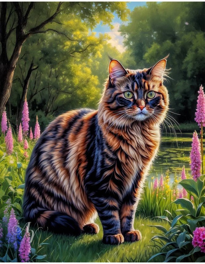 Angora Cat Portrait Paintings Angora Cat Portrait Paintings