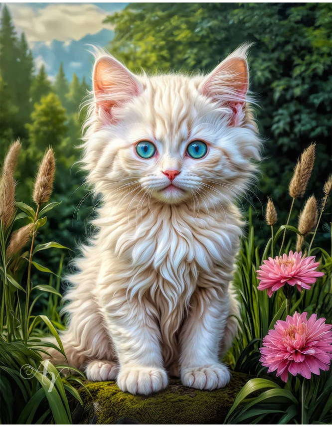 Angora Cat Portrait Paintings Angora Cat Portrait Paintings