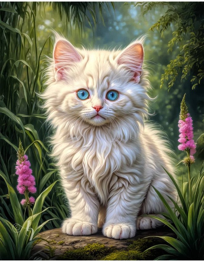 Angora Cat Portrait Paintings Angora Cat Portrait Paintings