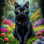 Black Cat Portrait Paintings