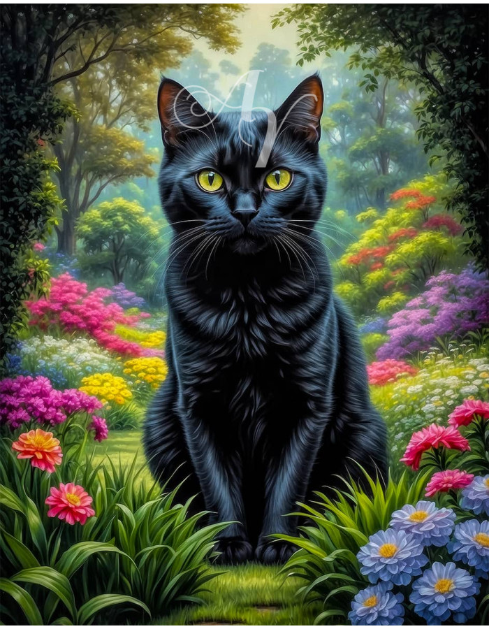 Black Cat Portrait Paintings Black Cat Portrait Paintings