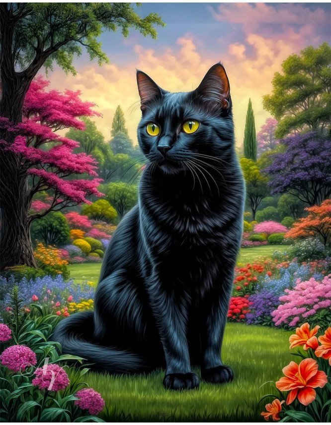 Black Cat Portrait Paintings Black Cat Portrait Paintings