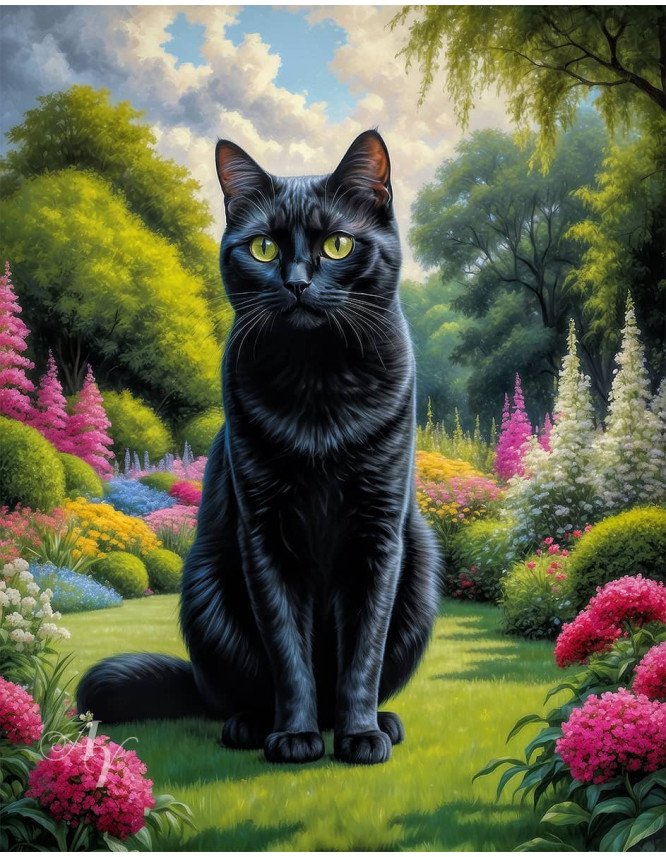 Black Cat Portrait Paintings Black Cat Portrait Paintings