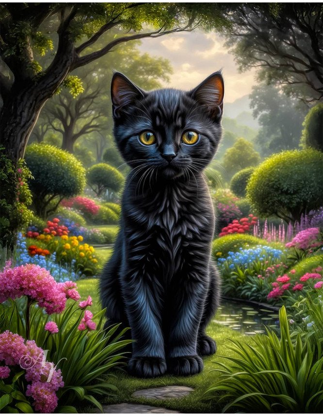 Black Cat Portrait Paintings Black Cat Portrait Paintings