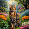 Brown Tabby Cat Portrait Paintings