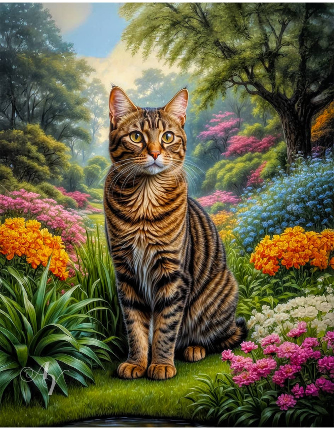 Brown Tabby Cat Portrait Paintings Brown Tabby Cat Portrait Paintings