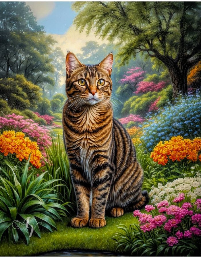 Brown Tabby Cat Portrait Paintings Brown Tabby Cat Portrait Paintings