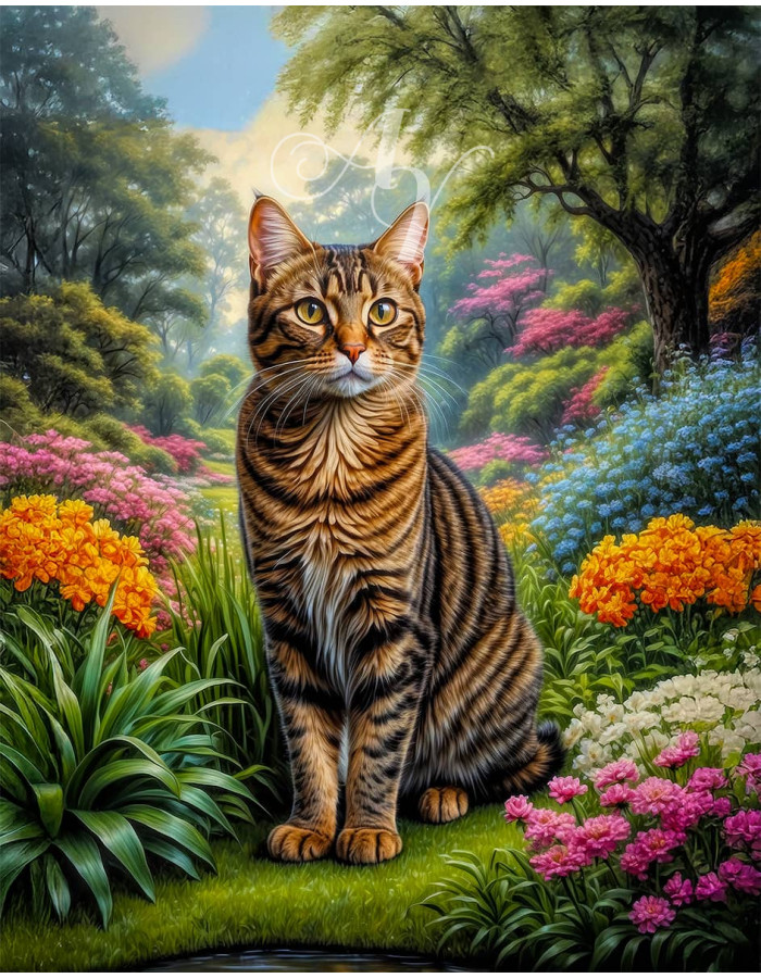 Brown Tabby Cat Portrait Paintings Brown Tabby Cat Portrait Paintings